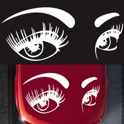 D-821 Beauty Eyes Pattern Car Modified Decorative Sticker(White) - Decorative Sticker by buy2fix | Online Shopping UK | buy2fix