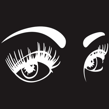 D-821 Beauty Eyes Pattern Car Modified Decorative Sticker(White) - Decorative Sticker by buy2fix | Online Shopping UK | buy2fix