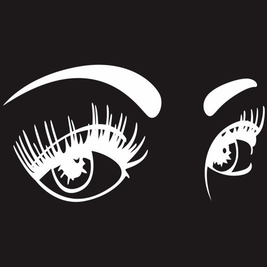 D-821 Beauty Eyes Pattern Car Modified Decorative Sticker(White) - Decorative Sticker by buy2fix | Online Shopping UK | buy2fix
