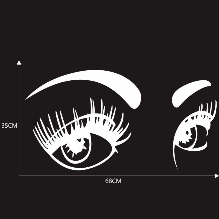 D-821 Beauty Eyes Pattern Car Modified Decorative Sticker(White) - Decorative Sticker by buy2fix | Online Shopping UK | buy2fix