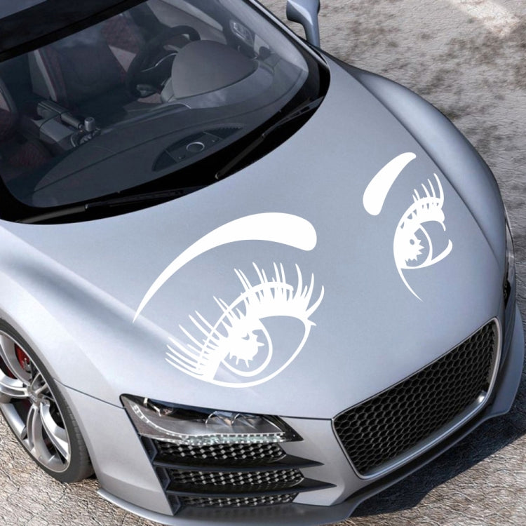 D-821 Beauty Eyes Pattern Car Modified Decorative Sticker(White) - Decorative Sticker by buy2fix | Online Shopping UK | buy2fix