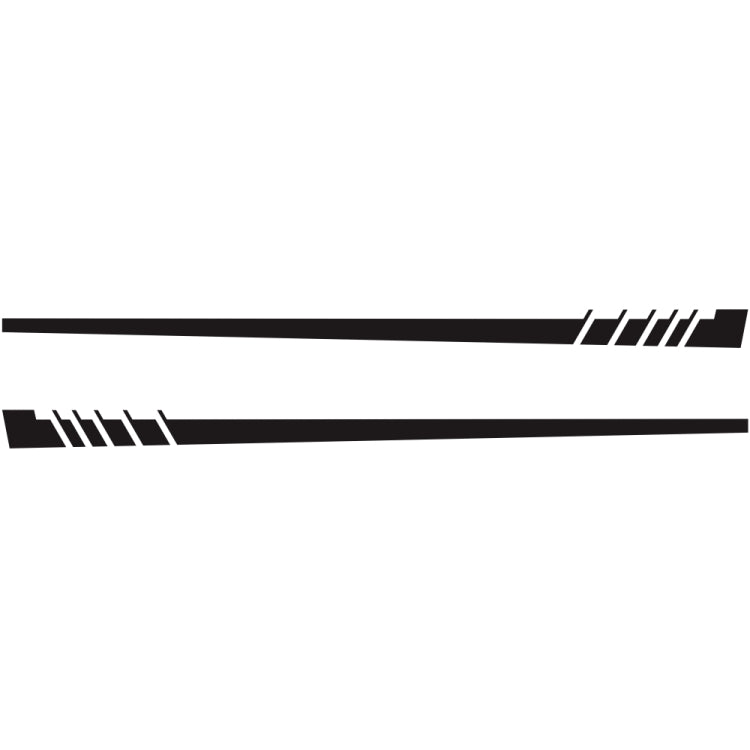 2 PCS/Set D-854 Stripe Pattern Car Modified Decorative Sticker(Black) - Decorative Sticker by buy2fix | Online Shopping UK | buy2fix