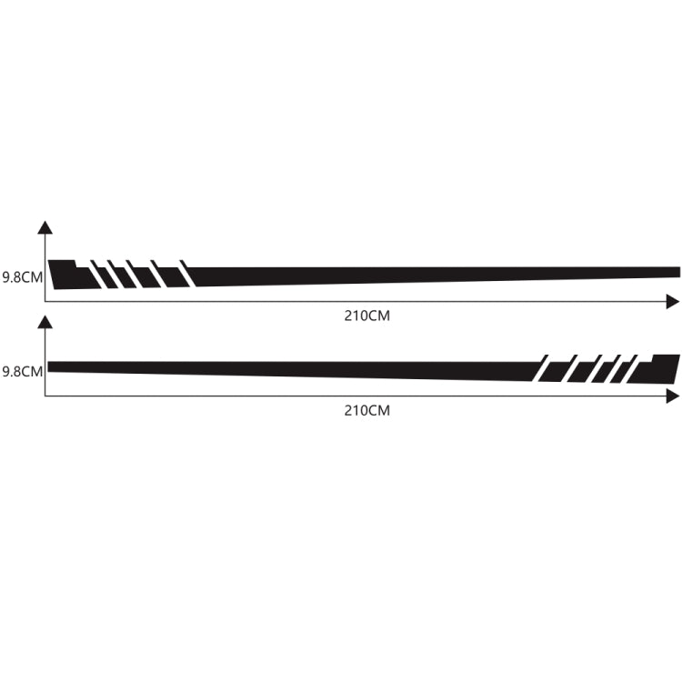 2 PCS/Set D-854 Stripe Pattern Car Modified Decorative Sticker(Black) - Decorative Sticker by buy2fix | Online Shopping UK | buy2fix