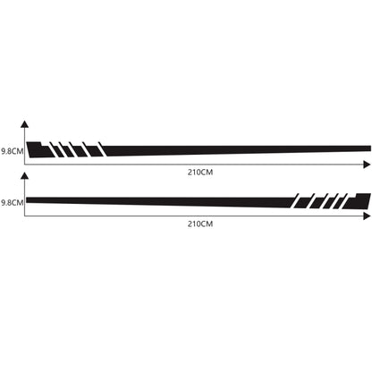 2 PCS/Set D-854 Stripe Pattern Car Modified Decorative Sticker(Black) - Decorative Sticker by buy2fix | Online Shopping UK | buy2fix