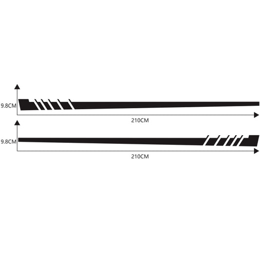 2 PCS/Set D-854 Stripe Pattern Car Modified Decorative Sticker(Black) - Decorative Sticker by buy2fix | Online Shopping UK | buy2fix