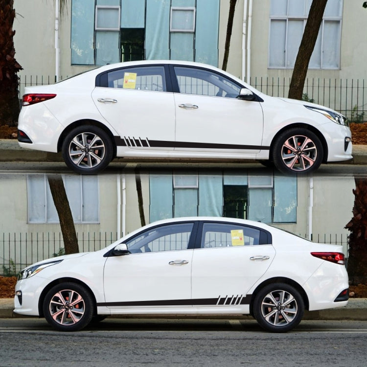 2 PCS/Set D-854 Stripe Pattern Car Modified Decorative Sticker(Black) - Decorative Sticker by buy2fix | Online Shopping UK | buy2fix