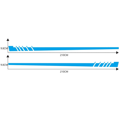 2 PCS/Set D-854 Stripe Pattern Car Modified Decorative Sticker(Blue) - Decorative Sticker by buy2fix | Online Shopping UK | buy2fix