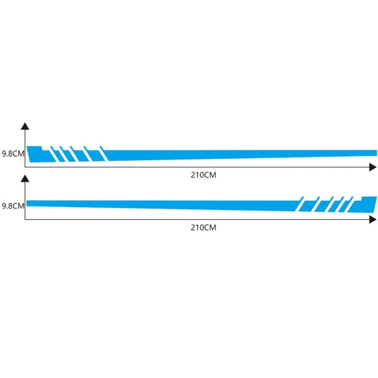 2 PCS/Set D-854 Stripe Pattern Car Modified Decorative Sticker(Blue) - Decorative Sticker by buy2fix | Online Shopping UK | buy2fix