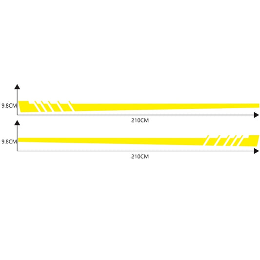 2 PCS/Set D-854 Stripe Pattern Car Modified Decorative Sticker(Yellow) - Decorative Sticker by buy2fix | Online Shopping UK | buy2fix