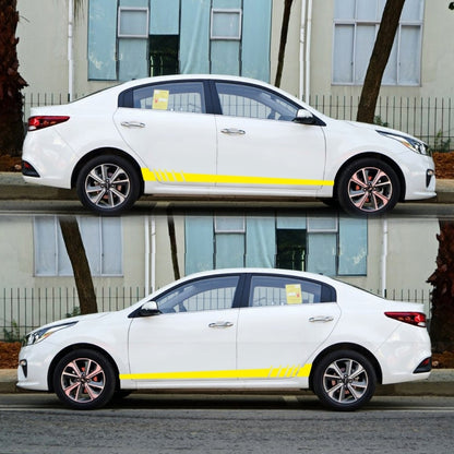 2 PCS/Set D-854 Stripe Pattern Car Modified Decorative Sticker(Yellow) - Decorative Sticker by buy2fix | Online Shopping UK | buy2fix