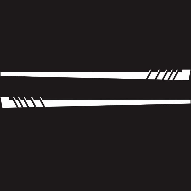 2 PCS/Set D-854 Stripe Pattern Car Modified Decorative Sticker(White) - Decorative Sticker by buy2fix | Online Shopping UK | buy2fix