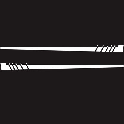 2 PCS/Set D-854 Stripe Pattern Car Modified Decorative Sticker(White) - Decorative Sticker by buy2fix | Online Shopping UK | buy2fix
