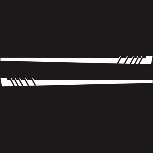 2 PCS/Set D-854 Stripe Pattern Car Modified Decorative Sticker(White) - Decorative Sticker by buy2fix | Online Shopping UK | buy2fix