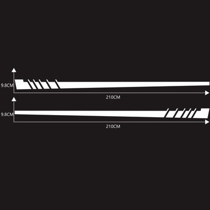 2 PCS/Set D-854 Stripe Pattern Car Modified Decorative Sticker(White) - Decorative Sticker by buy2fix | Online Shopping UK | buy2fix