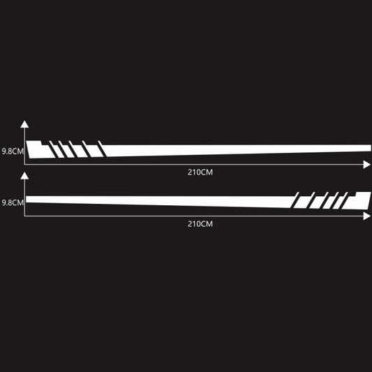2 PCS/Set D-854 Stripe Pattern Car Modified Decorative Sticker(White) - Decorative Sticker by buy2fix | Online Shopping UK | buy2fix