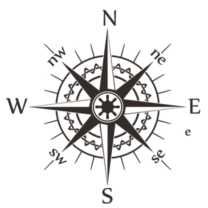 D-863 Compass Pattern Car Modified Decorative Sticker(Black) - Decorative Sticker by buy2fix | Online Shopping UK | buy2fix