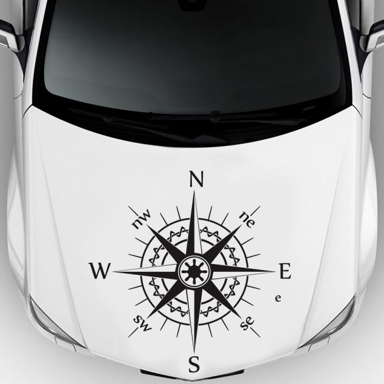 D-863 Compass Pattern Car Modified Decorative Sticker(Black) - Decorative Sticker by buy2fix | Online Shopping UK | buy2fix