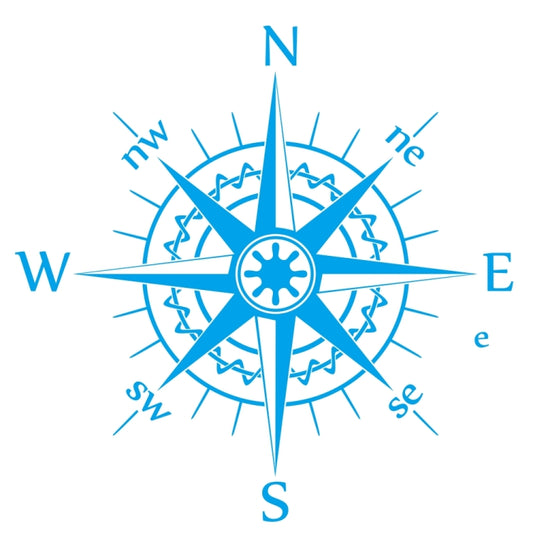D-863 Compass Pattern Car Modified Decorative Sticker(Blue) - Decorative Sticker by buy2fix | Online Shopping UK | buy2fix