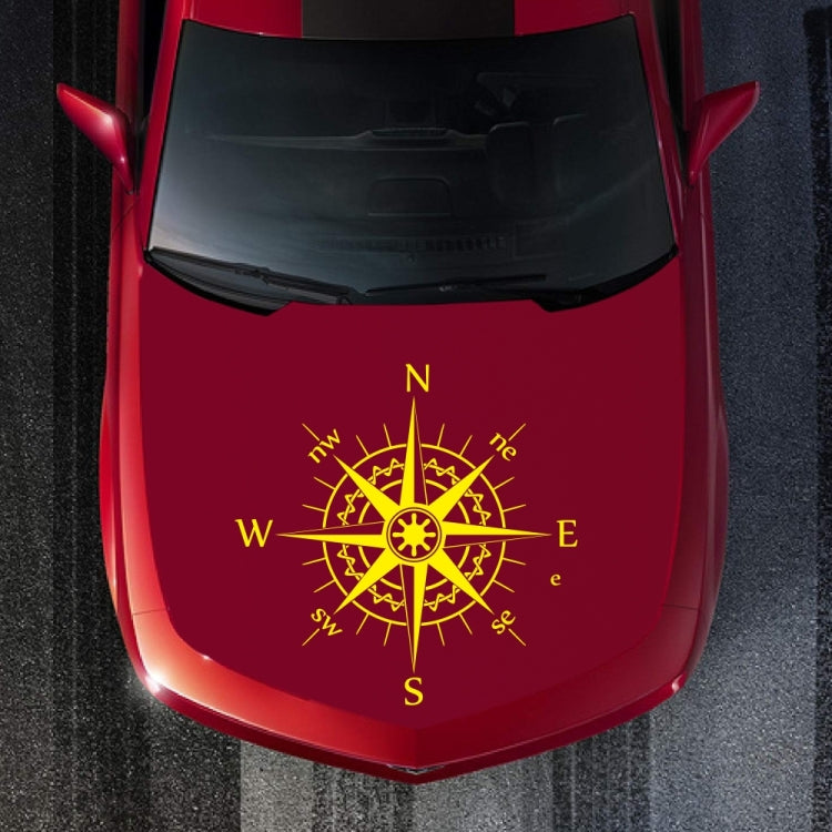 D-863 Compass Pattern Car Modified Decorative Sticker(Yellow) - Decorative Sticker by buy2fix | Online Shopping UK | buy2fix
