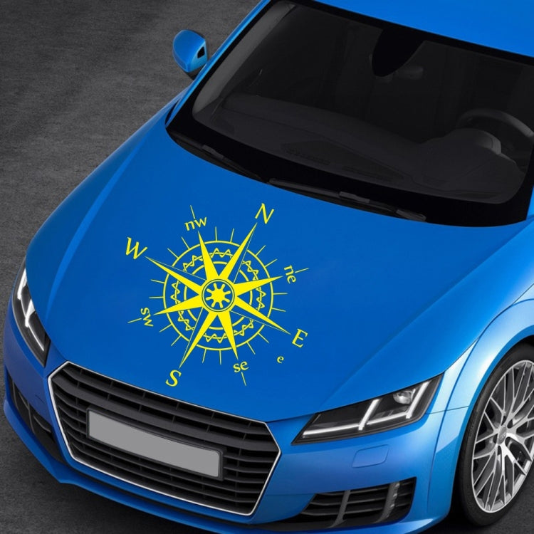 D-863 Compass Pattern Car Modified Decorative Sticker(Yellow) - Decorative Sticker by buy2fix | Online Shopping UK | buy2fix