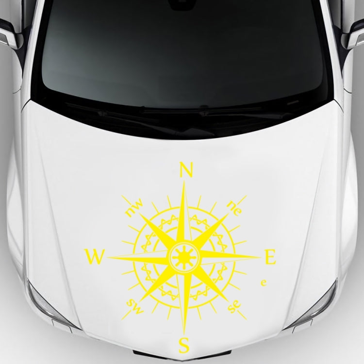 D-863 Compass Pattern Car Modified Decorative Sticker(Yellow) - Decorative Sticker by buy2fix | Online Shopping UK | buy2fix