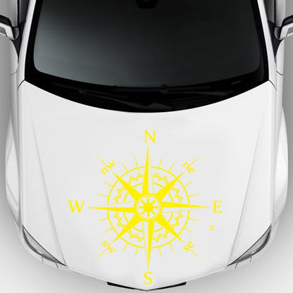 D-863 Compass Pattern Car Modified Decorative Sticker(Yellow) - Decorative Sticker by buy2fix | Online Shopping UK | buy2fix