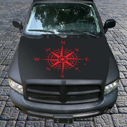 D-863 Compass Pattern Car Modified Decorative Sticker(Red) - Decorative Sticker by buy2fix | Online Shopping UK | buy2fix
