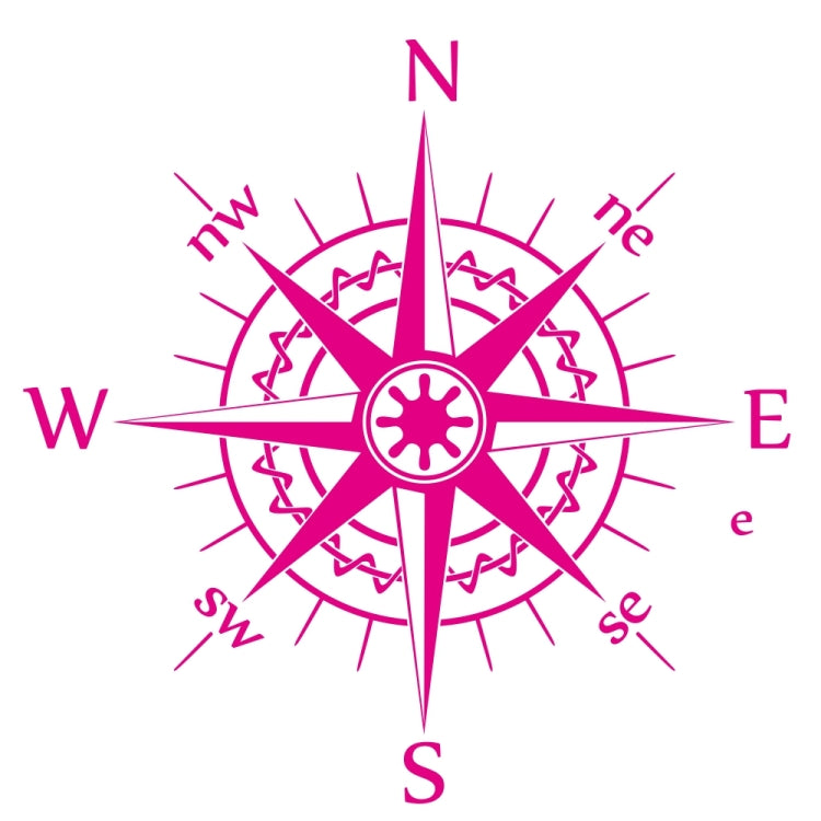 D-863 Compass Pattern Car Modified Decorative Sticker(Purple) - Decorative Sticker by buy2fix | Online Shopping UK | buy2fix