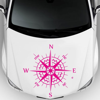 D-863 Compass Pattern Car Modified Decorative Sticker(Purple) - Decorative Sticker by buy2fix | Online Shopping UK | buy2fix