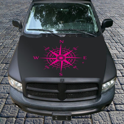 D-863 Compass Pattern Car Modified Decorative Sticker(Purple) - Decorative Sticker by buy2fix | Online Shopping UK | buy2fix