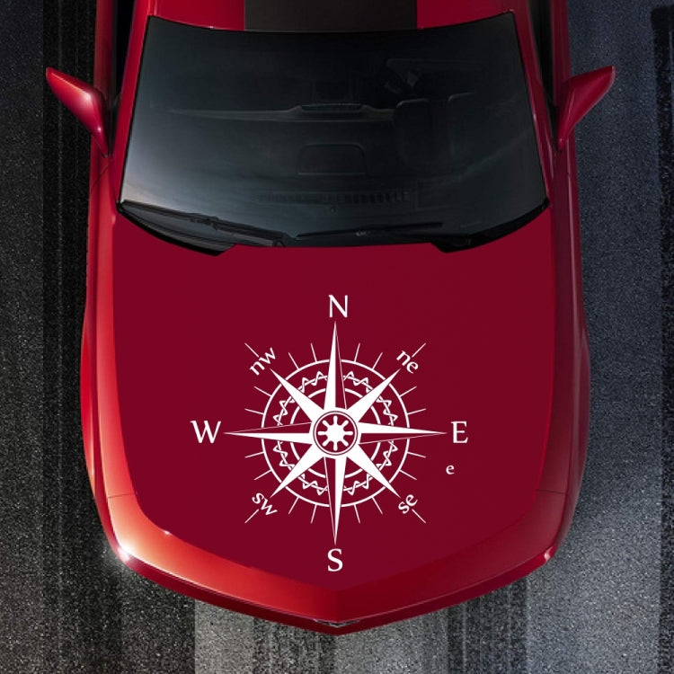 D-863 Compass Pattern Car Modified Decorative Sticker(White) - Decorative Sticker by buy2fix | Online Shopping UK | buy2fix