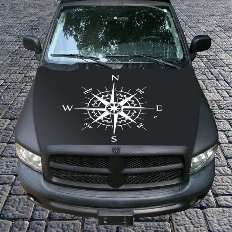 D-863 Compass Pattern Car Modified Decorative Sticker(White) - Decorative Sticker by buy2fix | Online Shopping UK | buy2fix