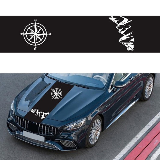 D-864 Compass Pattern Car Modified Decorative Sticker(Black) - Decorative Sticker by buy2fix | Online Shopping UK | buy2fix