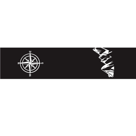 D-864 Compass Pattern Car Modified Decorative Sticker(Black) - Decorative Sticker by buy2fix | Online Shopping UK | buy2fix