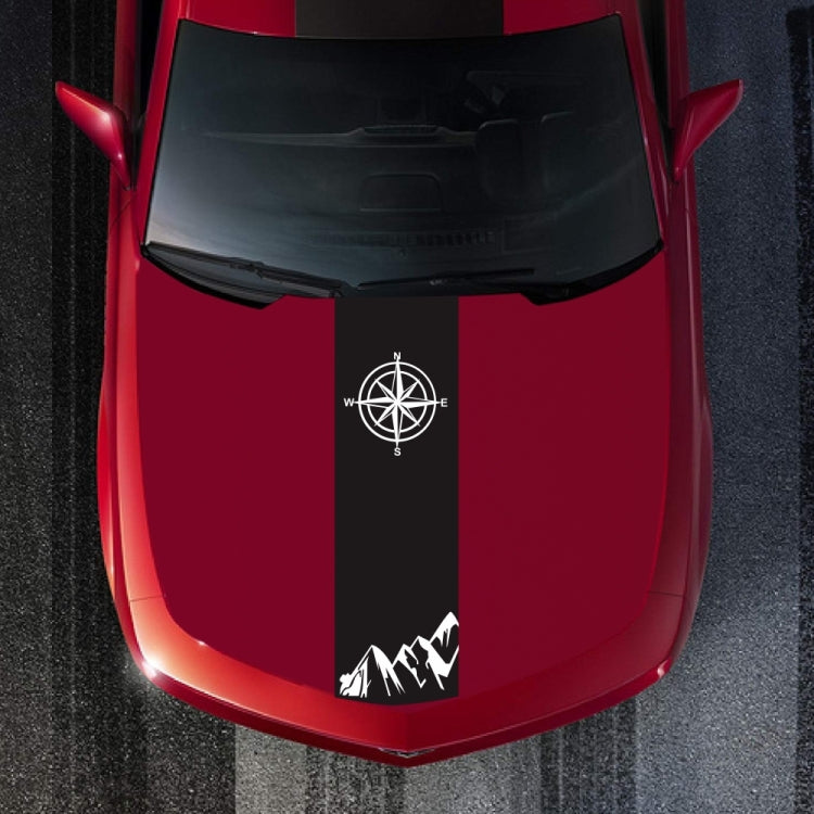 D-864 Compass Pattern Car Modified Decorative Sticker(Black) - Decorative Sticker by buy2fix | Online Shopping UK | buy2fix