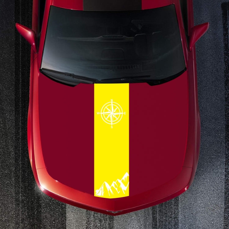D-864 Compass Pattern Car Modified Decorative Sticker(Yellow) - Decorative Sticker by buy2fix | Online Shopping UK | buy2fix