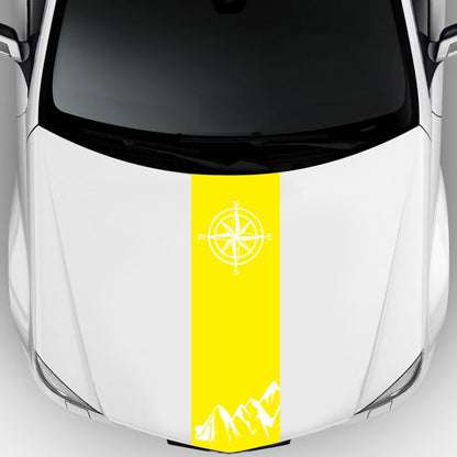 D-864 Compass Pattern Car Modified Decorative Sticker(Yellow) - Decorative Sticker by buy2fix | Online Shopping UK | buy2fix
