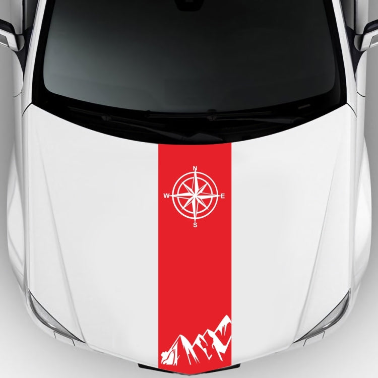D-864 Compass Pattern Car Modified Decorative Sticker(Red) - Decorative Sticker by buy2fix | Online Shopping UK | buy2fix