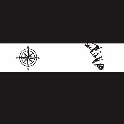 D-864 Compass Pattern Car Modified Decorative Sticker(White) - Decorative Sticker by buy2fix | Online Shopping UK | buy2fix