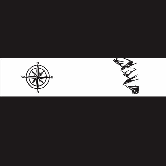 D-864 Compass Pattern Car Modified Decorative Sticker(White) - Decorative Sticker by buy2fix | Online Shopping UK | buy2fix