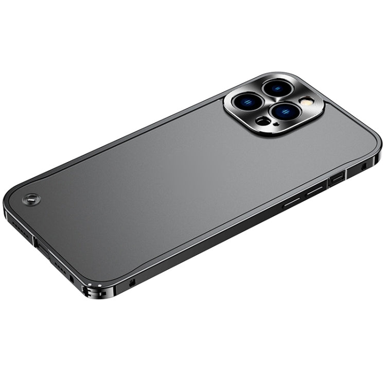 For iPhone 14 Pro Max Metal Frame Frosted PC Shockproof Phone Case (Black) - iPhone 14 Pro Max Cases by buy2fix | Online Shopping UK | buy2fix