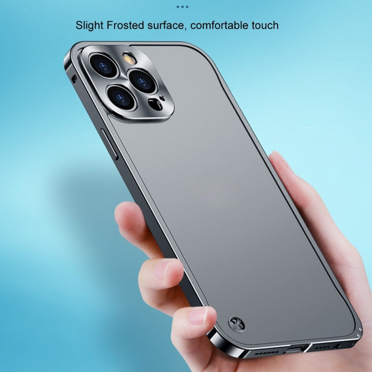 For iPhone 14 Pro Max Metal Frame Frosted PC Shockproof Phone Case (Black) - iPhone 14 Pro Max Cases by buy2fix | Online Shopping UK | buy2fix
