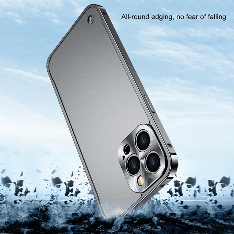 For iPhone 14 Pro Max Metal Frame Frosted PC Shockproof Phone Case (Black) - iPhone 14 Pro Max Cases by buy2fix | Online Shopping UK | buy2fix