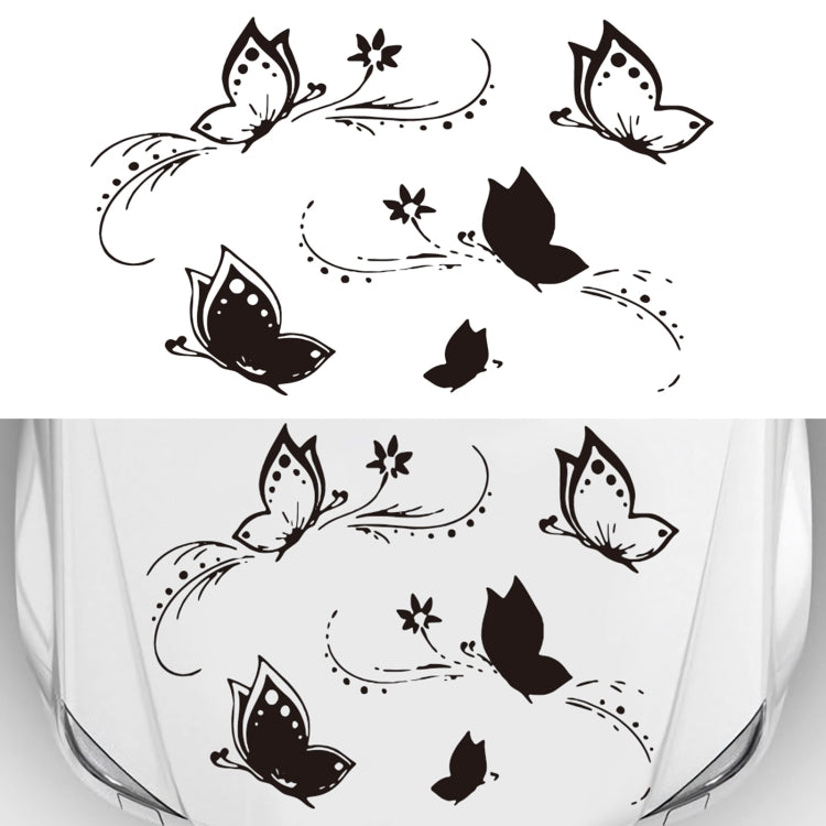 D-907 Butterflies Pattern Car Modified Decorative Sticker(Black) - Decorative Sticker by buy2fix | Online Shopping UK | buy2fix