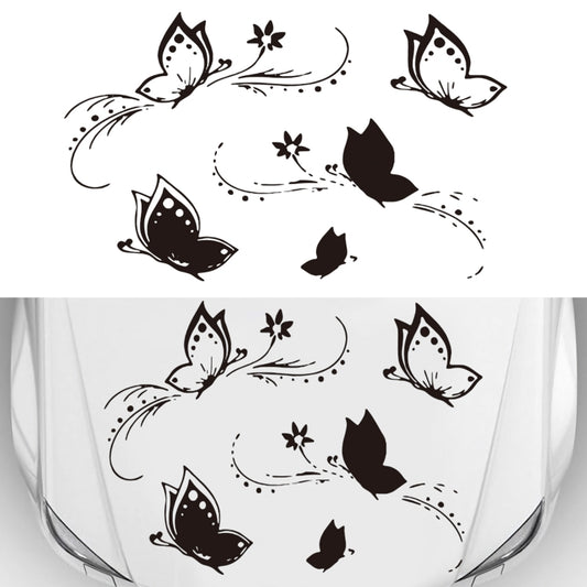 D-907 Butterflies Pattern Car Modified Decorative Sticker(Black) - Decorative Sticker by buy2fix | Online Shopping UK | buy2fix