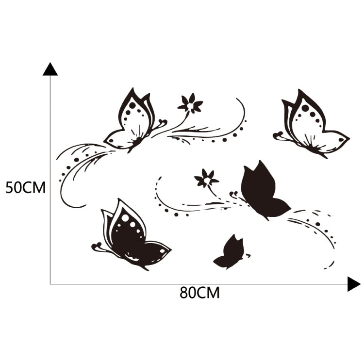 D-907 Butterflies Pattern Car Modified Decorative Sticker(Black) - Decorative Sticker by buy2fix | Online Shopping UK | buy2fix