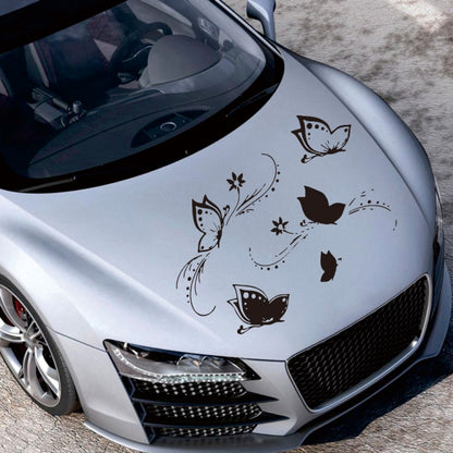 D-907 Butterflies Pattern Car Modified Decorative Sticker(Black) - Decorative Sticker by buy2fix | Online Shopping UK | buy2fix