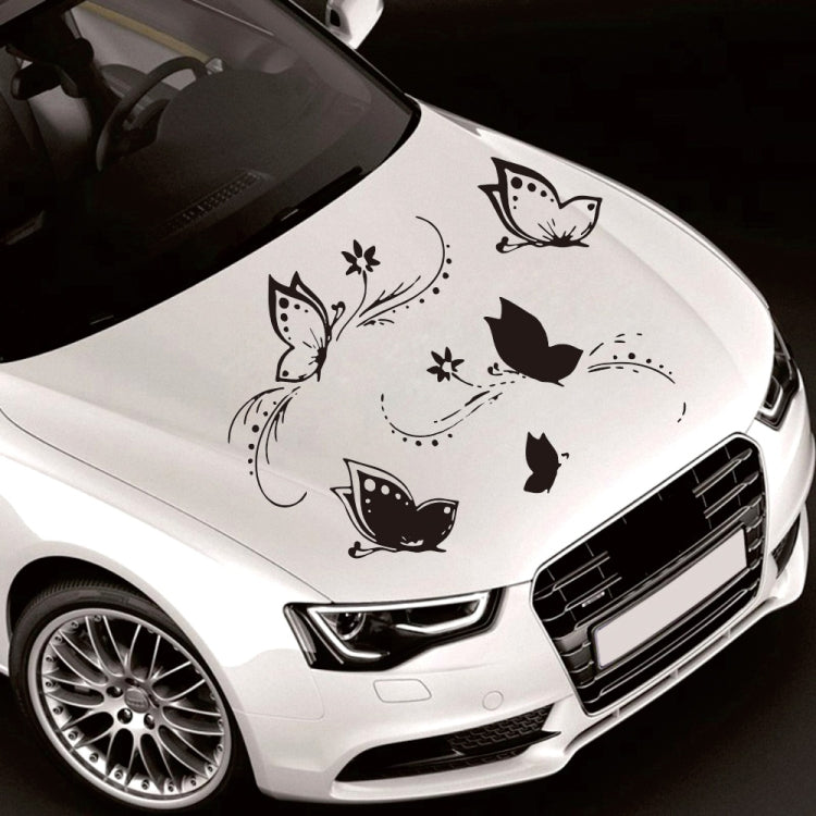 D-907 Butterflies Pattern Car Modified Decorative Sticker(Black) - Decorative Sticker by buy2fix | Online Shopping UK | buy2fix