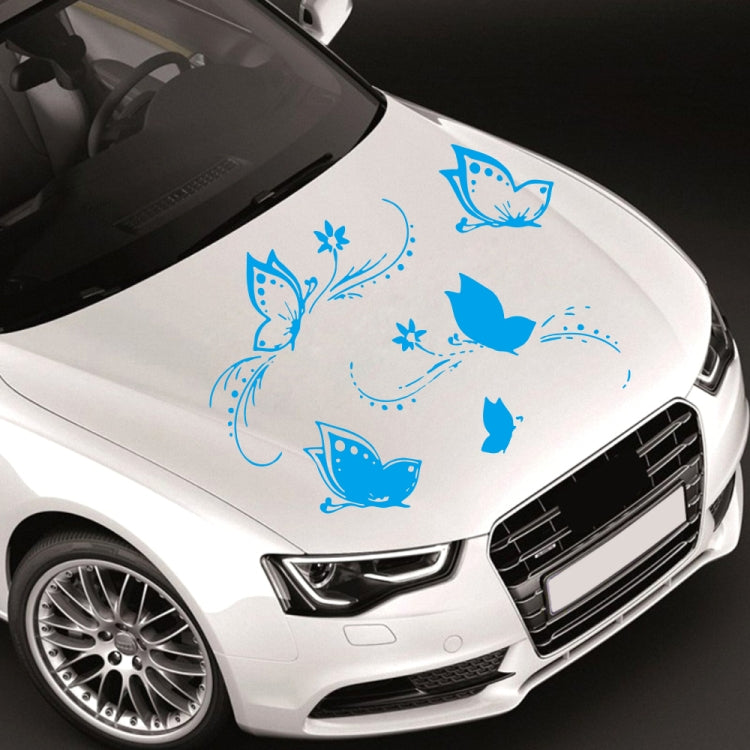 D-907 Butterflies Pattern Car Modified Decorative Sticker(Blue) - Decorative Sticker by buy2fix | Online Shopping UK | buy2fix