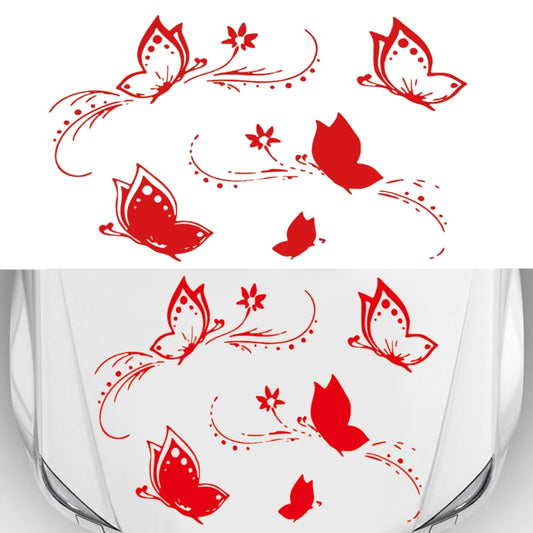 D-907 Butterflies Pattern Car Modified Decorative Sticker(Red) - Decorative Sticker by buy2fix | Online Shopping UK | buy2fix